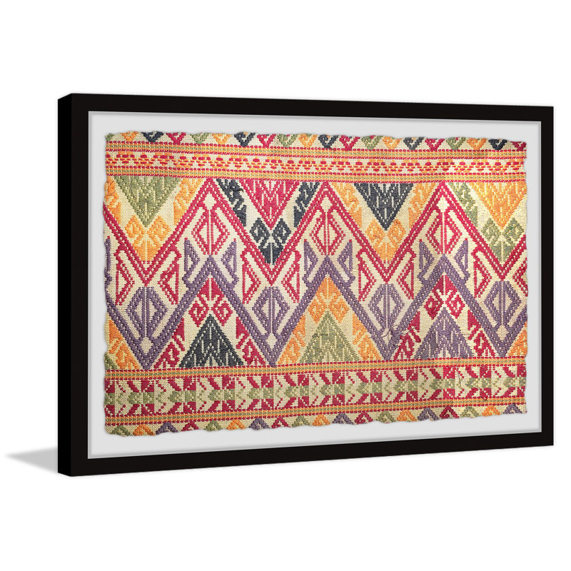 Zigzag Assembly - Single Picture Frame Painting, 38cm H x 45cm W x 3.81cm D