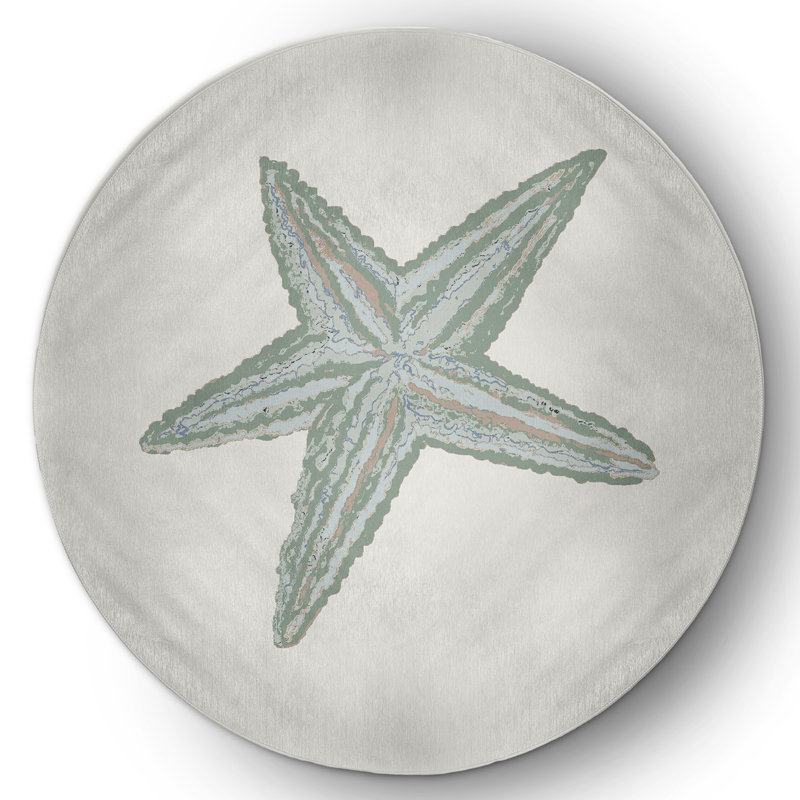 Mahtowa Chenille Animal Print Indoor Rug, Round 5'