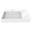 Lavabo de salle de bain mural rectangulaire 36 "avec lavabo gauche et comptoir Juniper - blanc marbre, avec trou pour robinet-1237859950-1291249862
