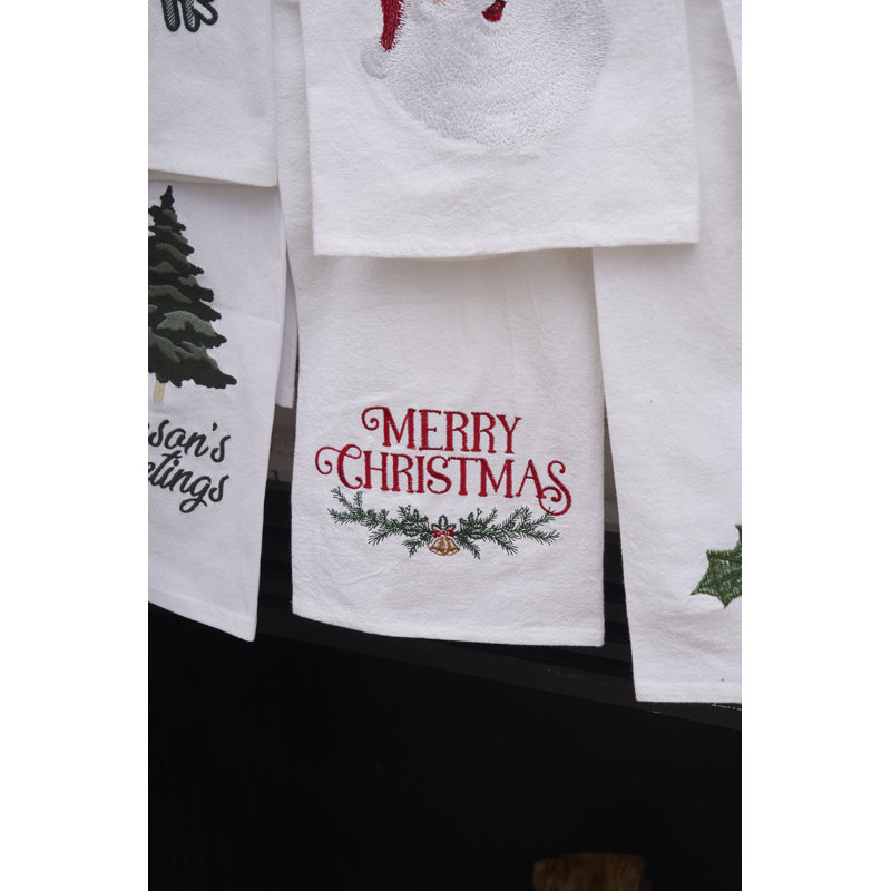 Torchon 100% coton «Merry Christmas»