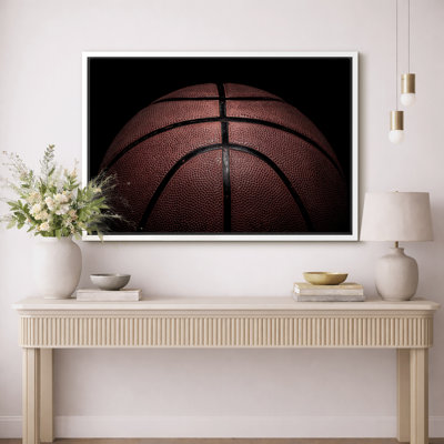 Close Up High Contrast Details Basketball Boys Room Decor Sports Fitness Photography Wall Decor