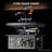 2-light Black Motion Sensor Outdoor Flush Mount Ceiling Light, Dusk to Dawn Outdoor Ceiling Light with Remote Control