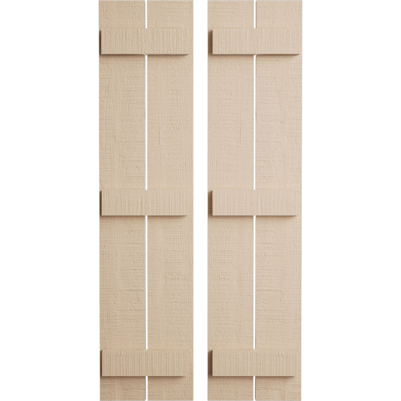 Volets en faux bois rustique à deux planches espacées (par paire), H 76 po x l 11,5 po x P 1 po, 11"