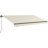 12' X 10' Retractable Awning Patio Awnings Sun Shade Shelter With Manual Crank Handle, 280G/M² UV & Water-Resistant Fabric And Aluminum Frame For Deck, Balcony, Yard-125313401-125313398