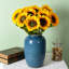 Ensemble de 10 tiges de tournesol artificielles, fleurs artificielles de 20 po pour décoration de vase