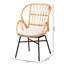 Fauteuil papasan en rotin 21,7 po