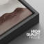 «Abstract Landscape Brown Watercolor Misty Mountain Range», reproduction de tableau encadrée sur toile 3 pièces-91259794-91259793