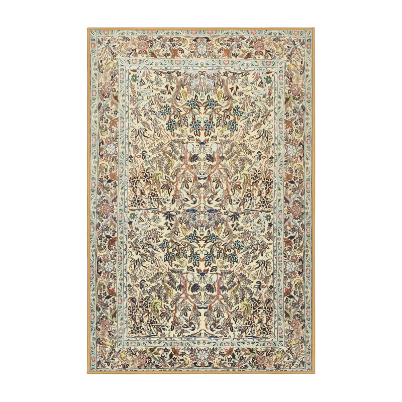 Tapis traditionnel 100% lavable à la machine 2552, Rectangle 2 pi x 4 pi