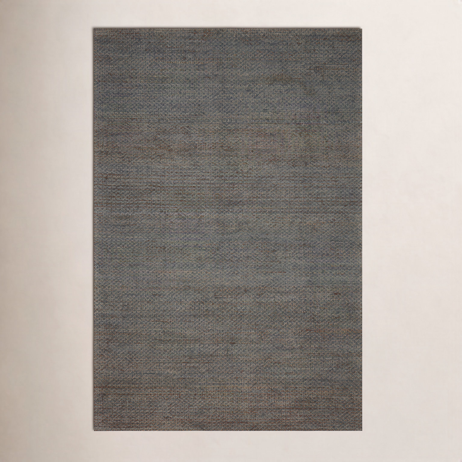 Abisai Brown Gray Hand-Woven Jute Rug, Rectangle 3'6" x 5'6"