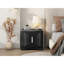 Tables de chevet modernes avec rangement, bois aggloméré noir, idéales pour la chambre à coucher et le salon
