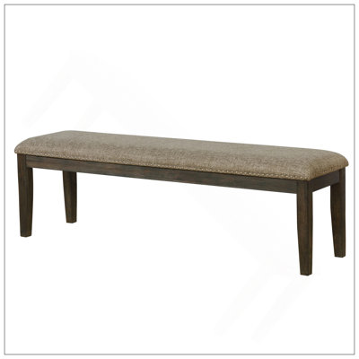 Table de salle à manger contemporaine en bois massif gris espresso  