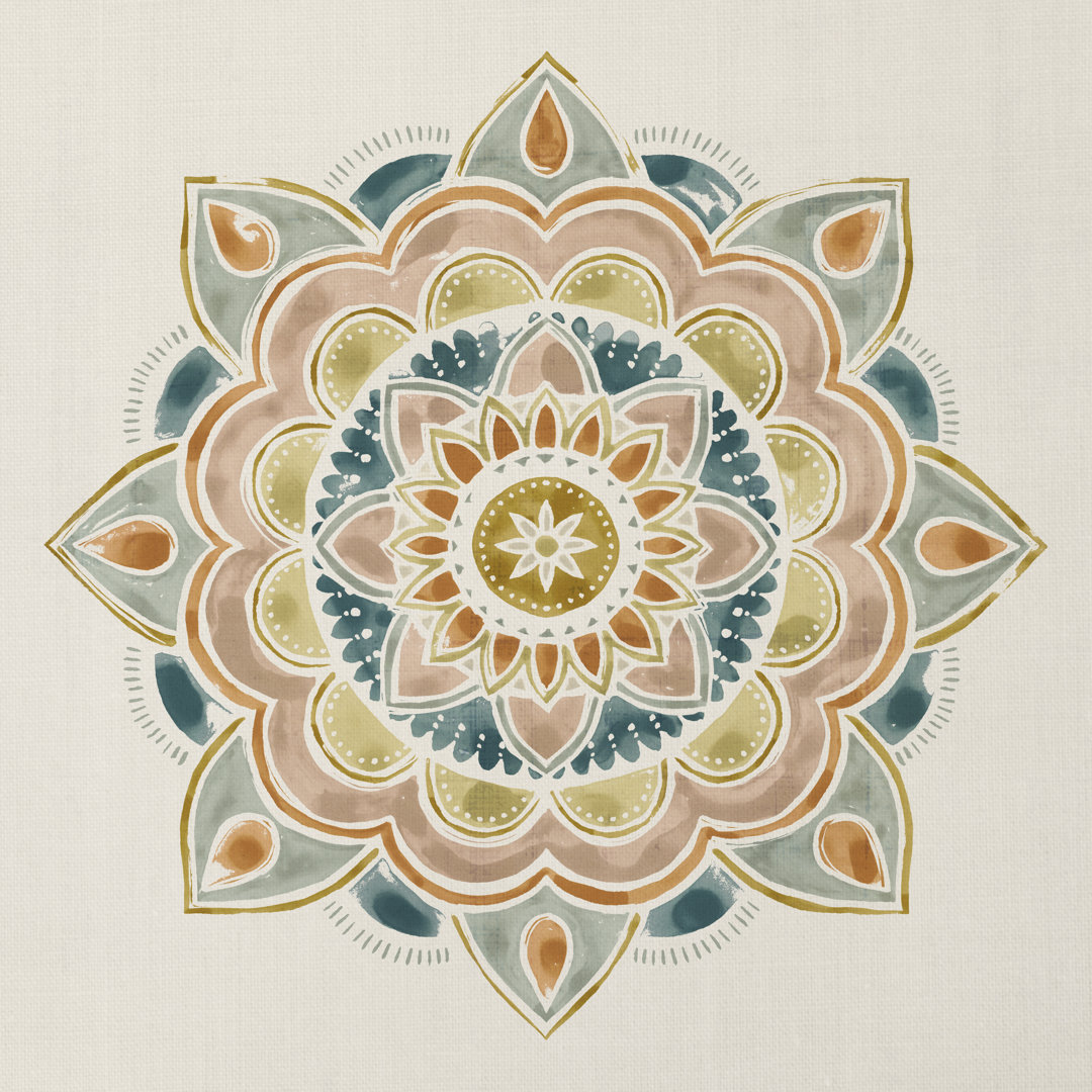 Leinwandbild Summer Mandala I von Victoria Borges