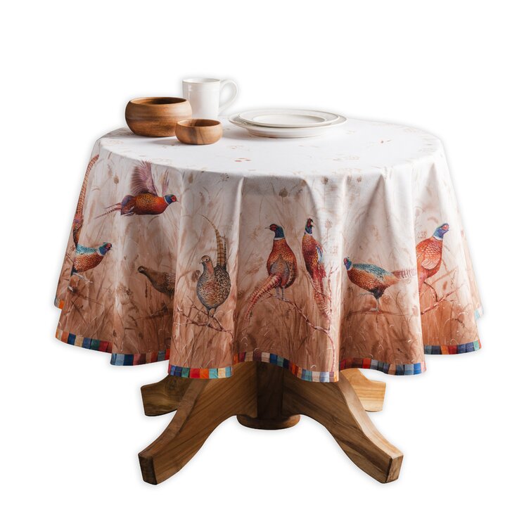 Maison d' Hermine Round No Pattern Cotton Tablecloth | Wayfair