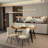 Shivani 5-Piece Dining Set - 63” Wood Table with Modern Wavy-Edge Design for Kitchen Dining Room-105491102-105491105