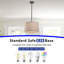 Lustre tambour moderne de style campagnard suspendu avec abat-jour en lin