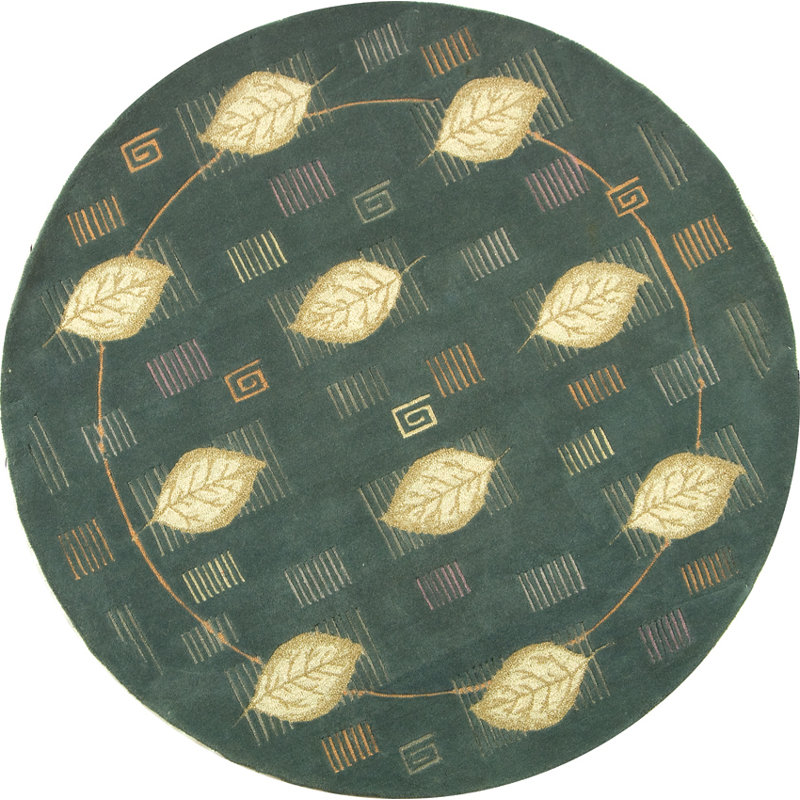 Berkley Hand Hooked Wool Pile Rug, Round 5'6"