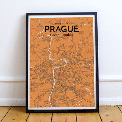 Prague City Map - No Frame Print