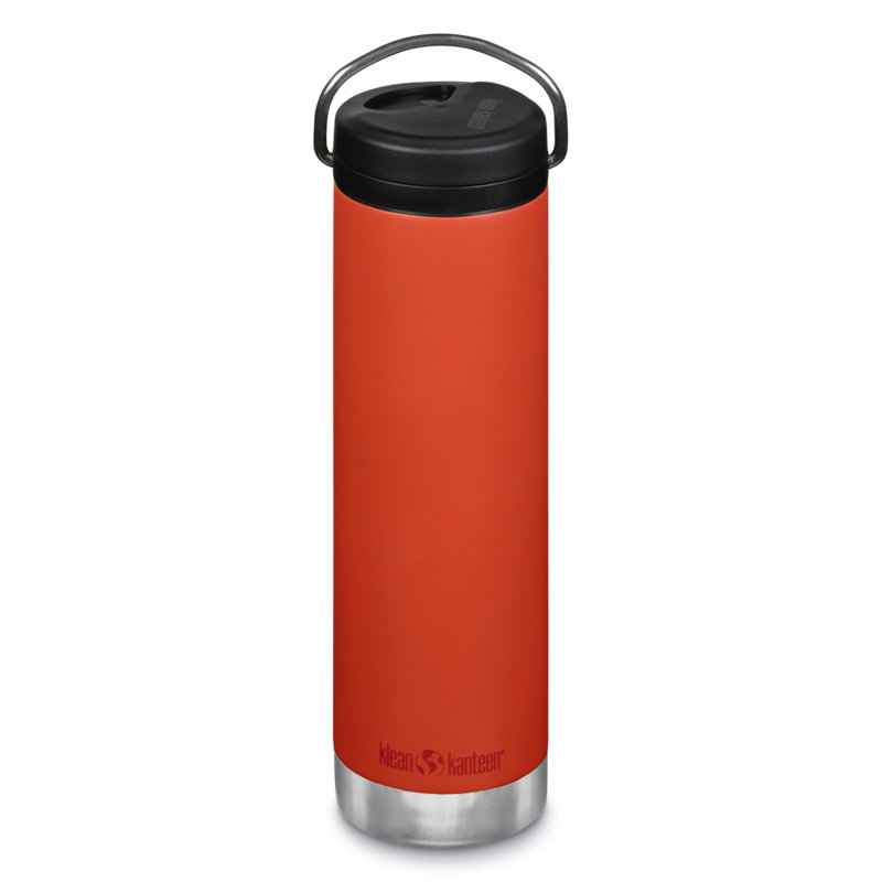 Klean Kanteen Vacuum Insulated Stainless Steel Water Bottle with, Black, 20 OZ
