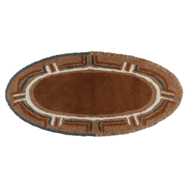 Oval Abstract Area Rug, Oval 102 x 165cm