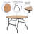 Wofford Round Wooden Folding Event Table-7165791