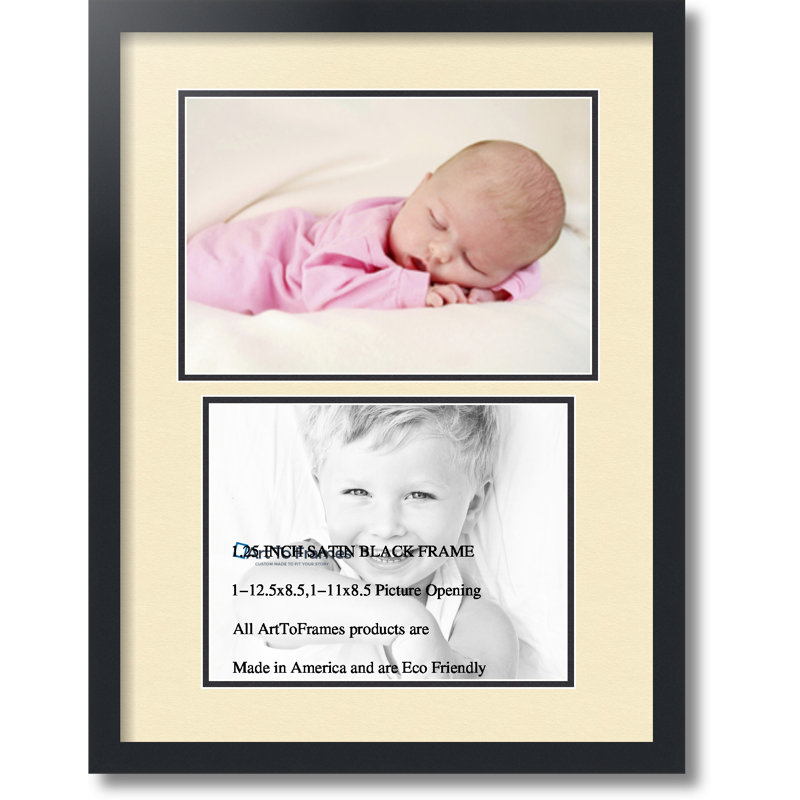 Cadre photo Jammie, Crème, 8,5 po x 11 po, 8,5 po x 12,5 po