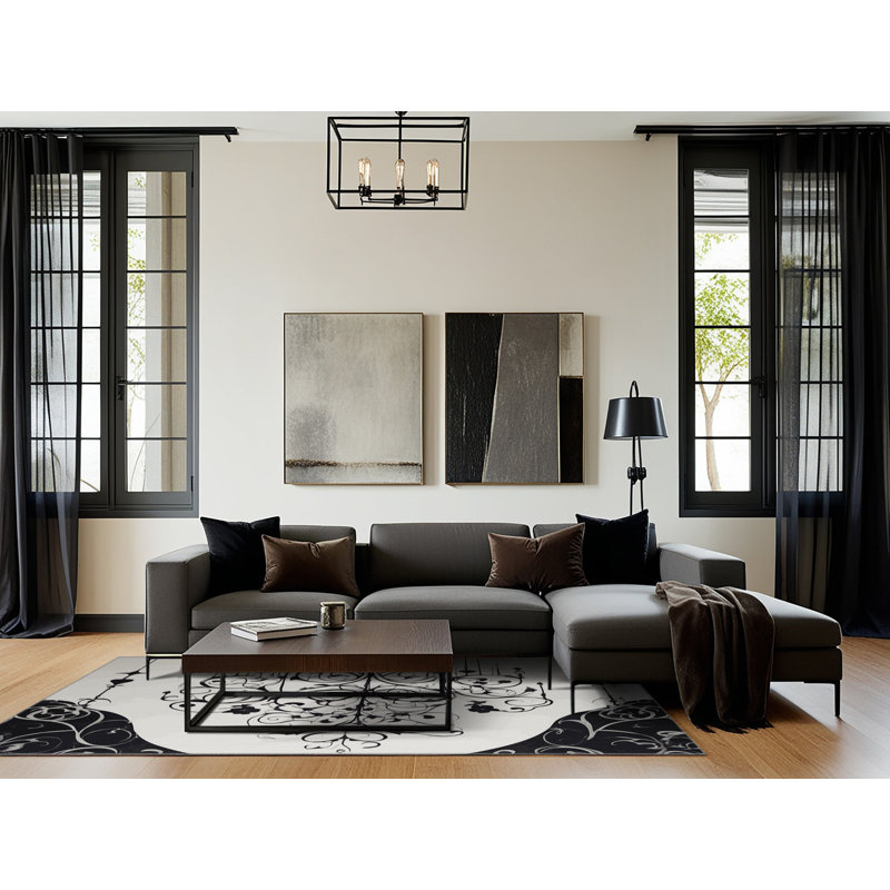 Veiled Fern Rug, Square 7'