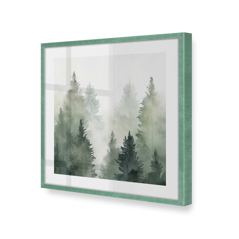 Green Haze Woodland III, Cadre citronnelle, H 21,5 po x l 21,5 po
