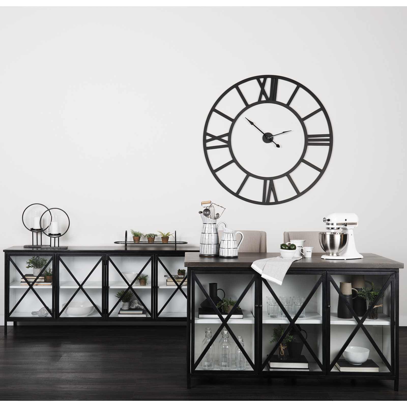 Tildon Sideboard, Black/White