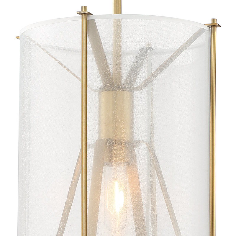 Luminaire suspendu carré unique à 1 lumière Heitor