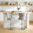 Swivel Upholstered Adjustable Counter Stool With Tufted Backs Set of 4-120959109-120959108