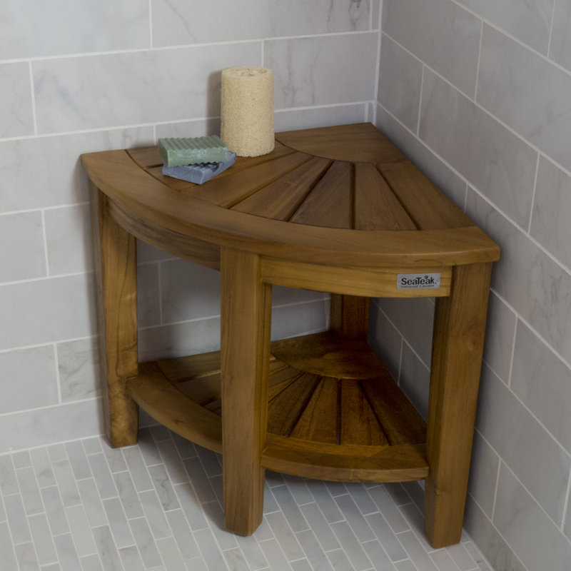 Banc de douche teck l 15,75"
