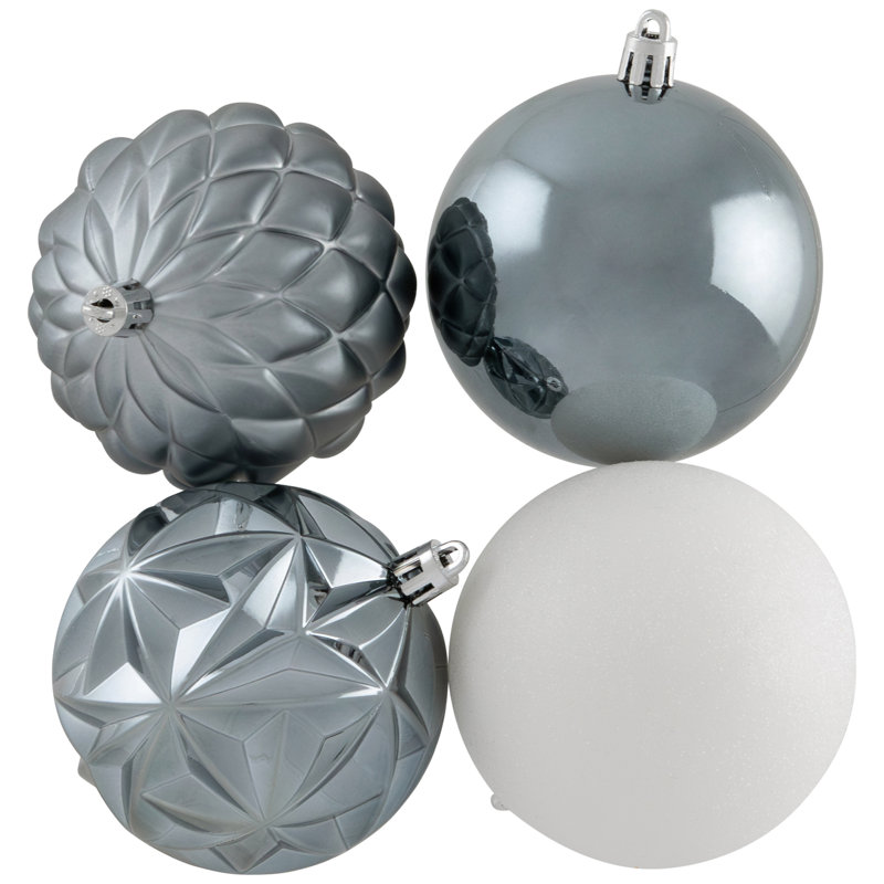 Boules de Noël scintillantes et texturées incassables - 3 po - 48 carats