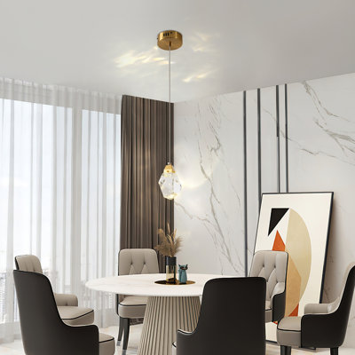 Luminaire suspendu simple à 1 lumière