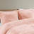 King/ King Shaggy Fur Comforter With Warm Reverse - Blush Color Reverse,