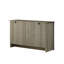 Console en chêne gris de 47 po - Buffet avec tablettes et portes d'armoire