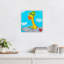 «Blue Super Animal Girafe», impression sur toile 24 x 24 po