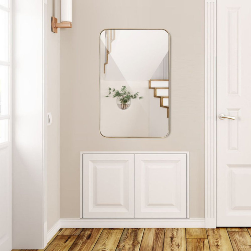 Koepke Rectangle Wall Mirror, Gold