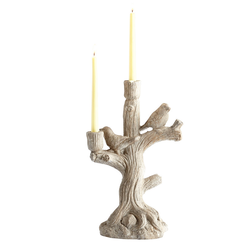 Look Out 16.5'' H Resin Tabletop Candelabra