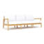 Maia 85" Teak Sofa, White Cushions-122886865
