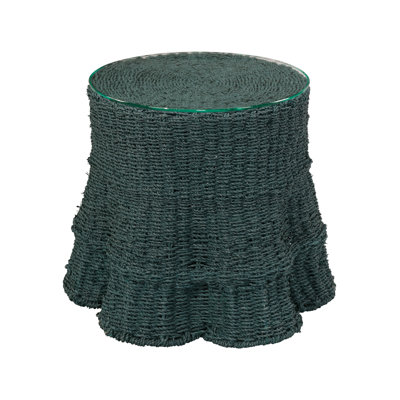 Falda Glass End Table