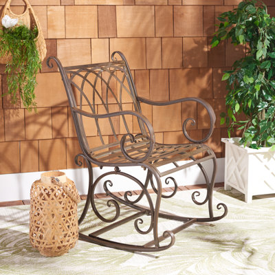 Outdoor Anniken Rocking Metal Chair by Lark Manor