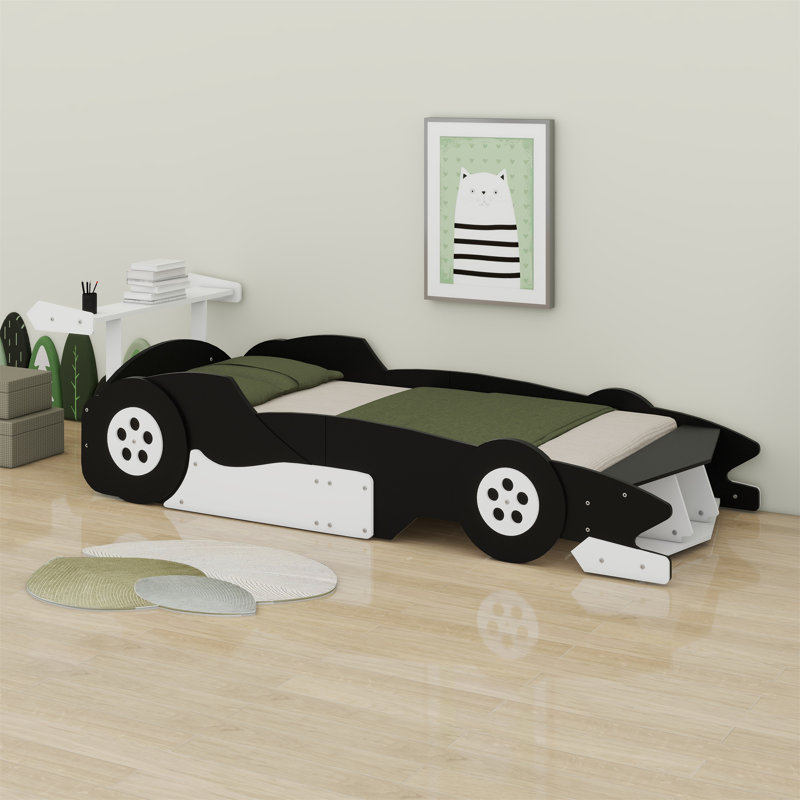 Lit plateforme avec roulettes Race, Noir