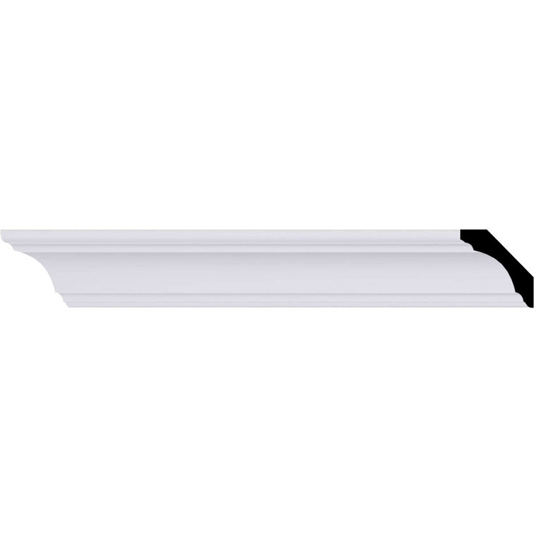 ÉCHANTILLON - Moulure couronnée en crique Endurathane Eris, H 2 1/4 po x P 2 1/4 po x F 3 po x L 12 po, apprêtée en usine
