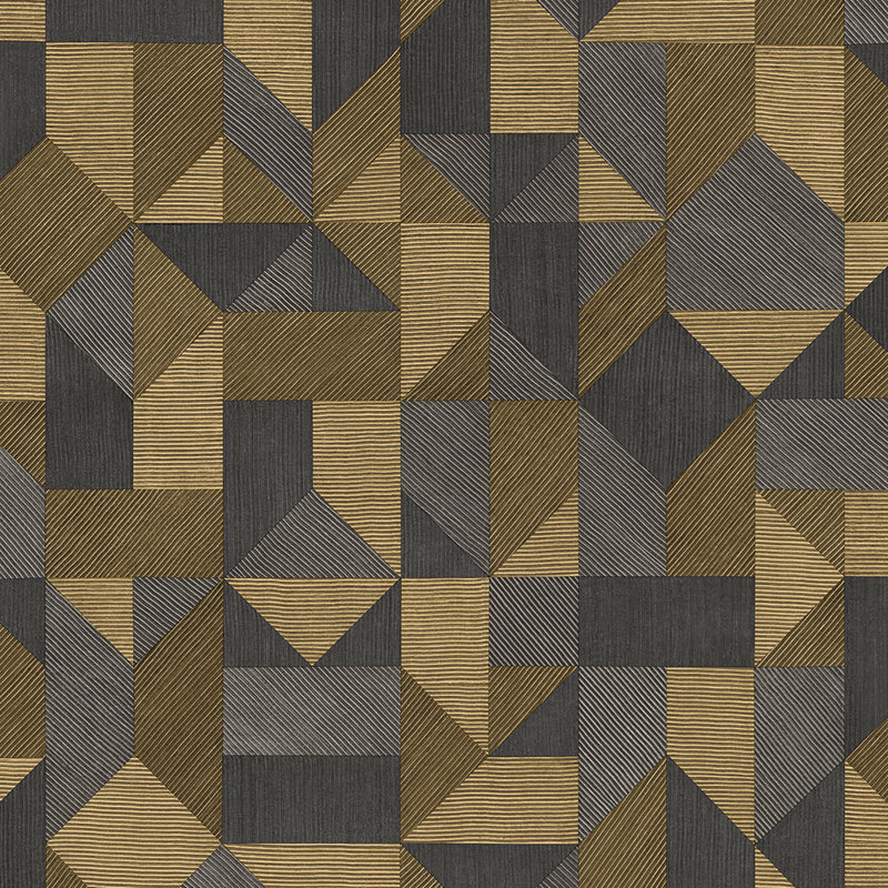 Worley 10.05m x 53cm Textured Paste the Wall Wallpaper Roll, Gold