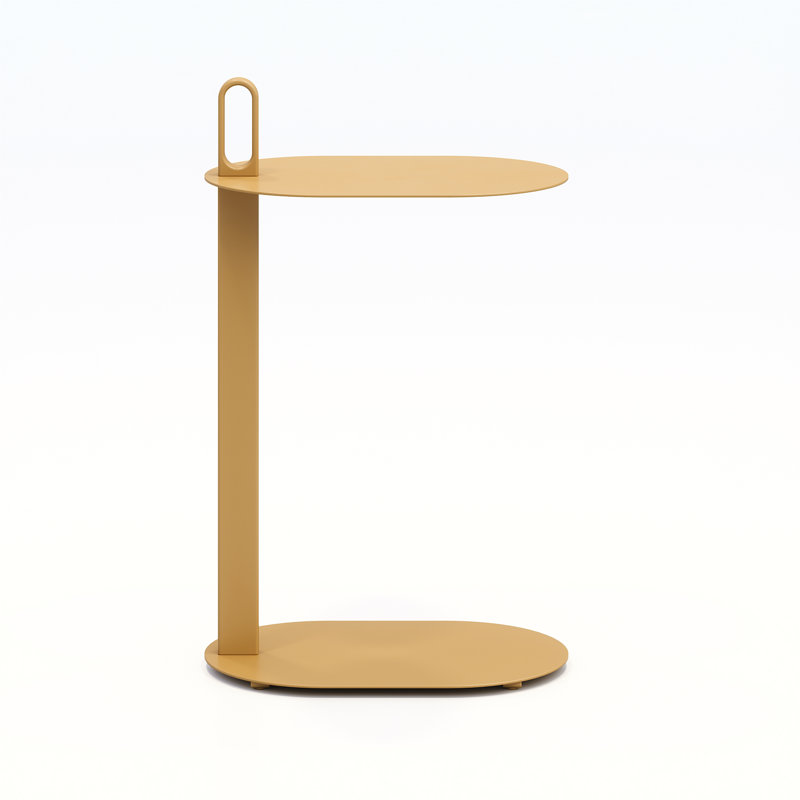 Alden Steel C Table End Table 29in H, Yellow