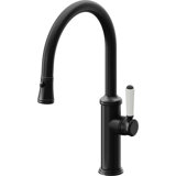 Davoli Kitchen Pull-Down Faucet with Button Sprayer - Low Arc Spout