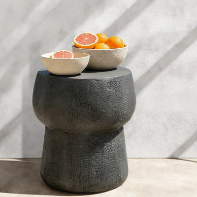 Portable Patio Tables, Magnesium Oxide Modern Rustic Accent Table, Patio