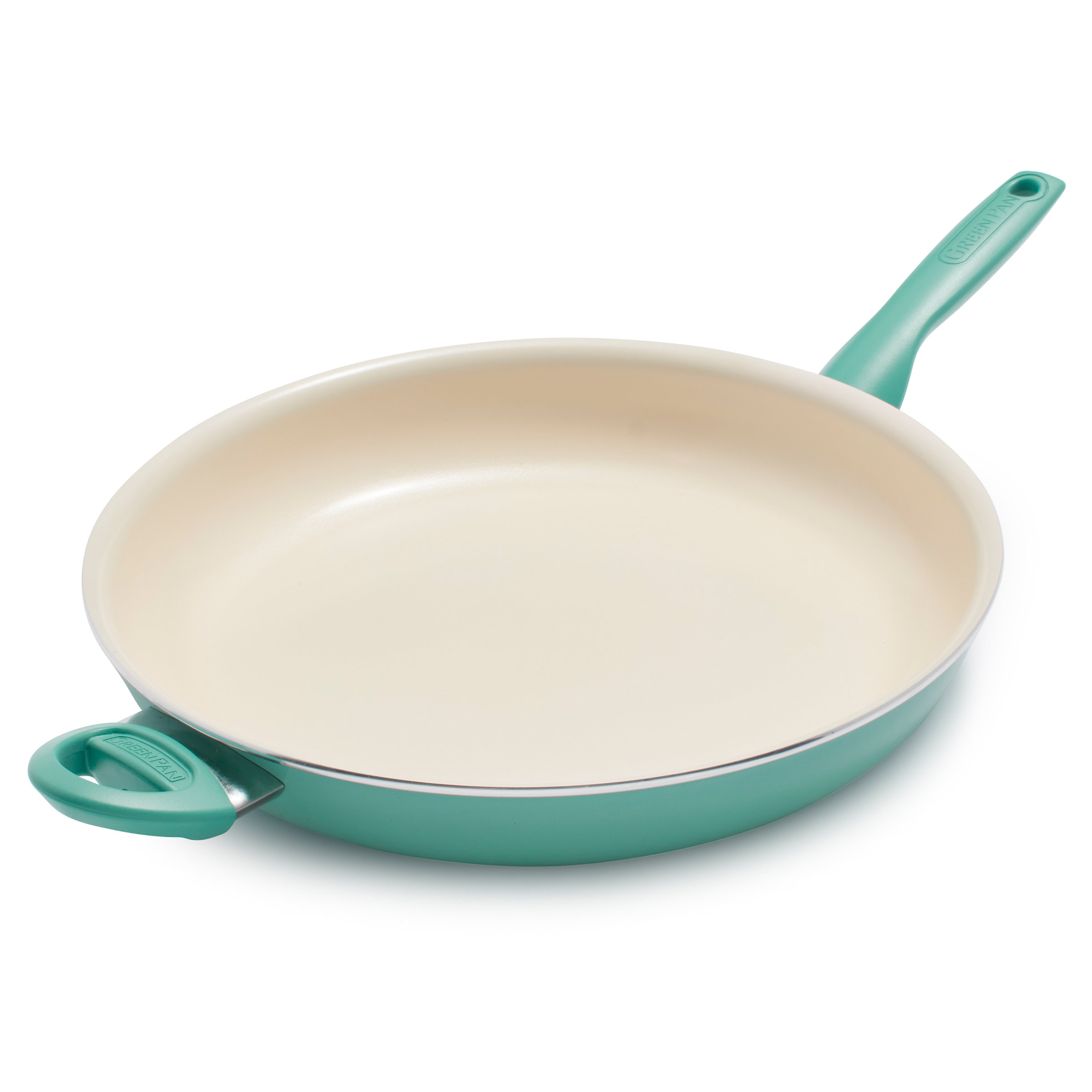 GreenPan Rio Ceramic Nonstick 16-Piece Cookware Set ,Turquoise