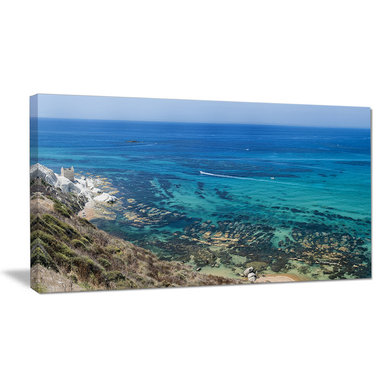 «White Tip Agrigento in Sicily Italy», reproduction de photo sur toile tendue, H 20 po x l 40 po x P 1po