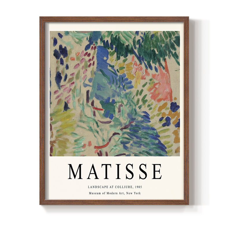 Matisse CDXC III, reproduction encadrée - bois massif, H 28 po x l 22 po, Cadre photo brun simple